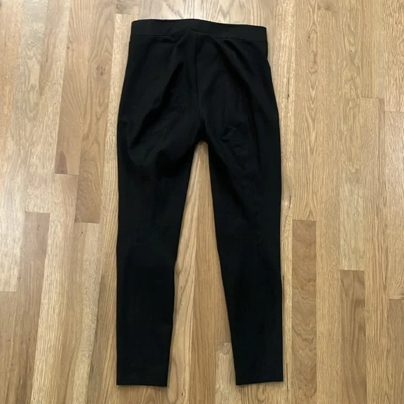 Vince Women’s Black Neutral Viscose Nylon Stretch Pull On Straight Leg Pants - Picture 2 of 6